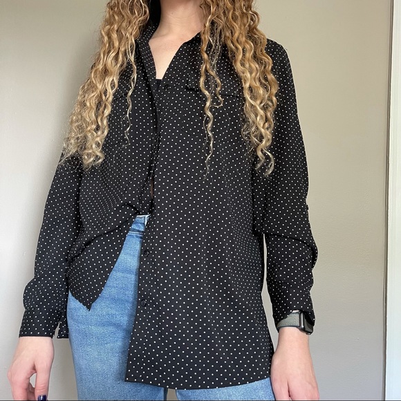 Vintage button down polka dot top - Picture 3 of 6